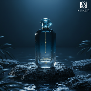 Sapphire perfume bottle with fruity floral notes
