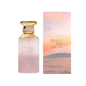 Peachy Peach perfume bottle and box
