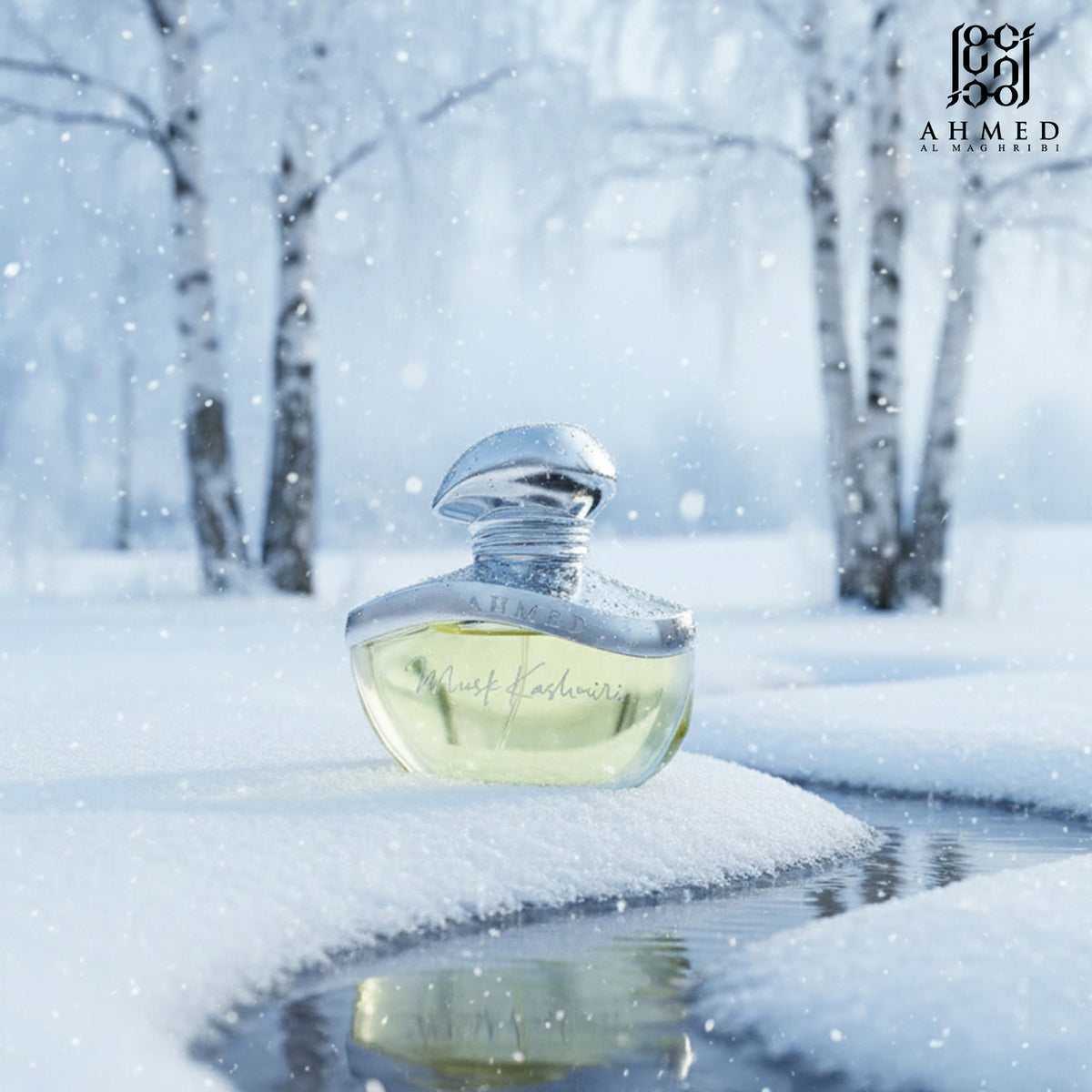 Ruby perfume bottle with orange blossoms