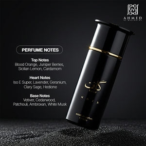 Kaaf Noir perfume notes infographic