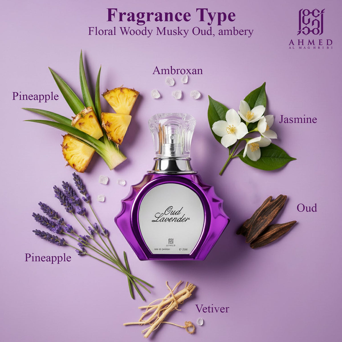 Oud Lavender EDP 75ml - Ahmed Al Maghribi UK